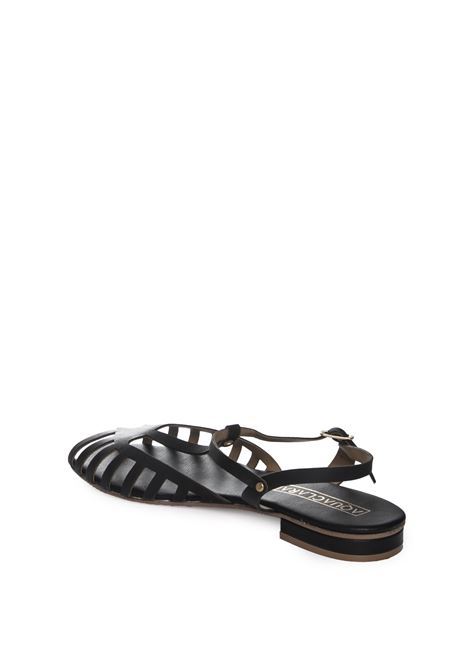 black stromboli flat sandal AQUACLARA | STROMBOLI 20VIT-NERO